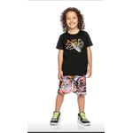 Conjunto Infantil Camiseta e Bermuda Tactel