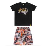 Conjunto Infantil Camiseta e Bermuda Tactel