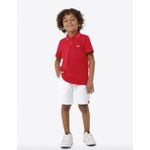 Conjunto Menino Camisa Polo Meia Malha e Jeans Com Elastano - Carinhoso -VERMELHO 