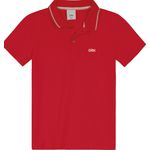 Conjunto Menino Camisa Polo Meia Malha e Jeans Com Elastano - Carinhoso -VERMELHO 