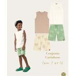 Conjunto Menino Good Times Forever Em Meia Malha e Moletom - Carinhoso Verde