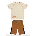 Conjunto Infantil Menino Tomorrow Can't Wait Colorittá Bege