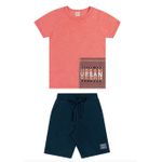 Conjunto Infantil Camiseta e Bermuda Moletinho Elian