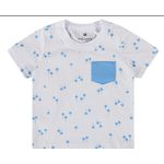 Conjunto Verão Menino Infantil Malwee Camiseta Estampada Com Bolso Azul