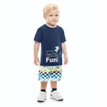 Conjunto Infantil Camiseta e Bermuda Moletinho Kamylus