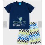 Conjunto Infantil Camiseta e Bermuda Moletinho Kamylus