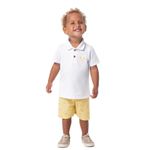 Conjunto Curto Malwee Kids Polo Algodão Bermuda Marinho Vermelho Branco Amarelo