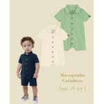 Macacão Bebê Menino em Malha Carinhoso verde