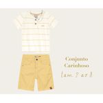 Conjunto Listras Amarelo Carinhoso