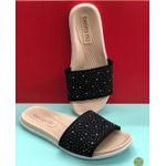 Tamanco Feminino Beira Rio Preto Strass