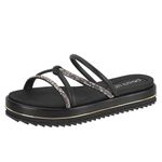 Sandália Beira Rio Flatform - Feminina - Preto