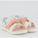 SANDALIA KLIN LOLINHA INFANTIL BEGE E AZUL