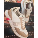 Tênis Feminino Vizzano Casual Branco e Nude