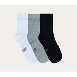 Kit 3 Meias Infantil Unissex Malwee Kids Preta