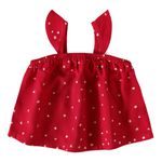 CONJUNTO INFANTIL MENINA REGATA EM ALGODÃO E SHORTS EM VISCOLINHO MALWEE KIDS - VERMELHO