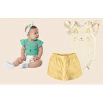 Conjunto Infantil Menina Body e Shorts Em Algodão Malwee Kids