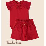 Conjunto Malwee Premium Body Shorts Lase Vermelha