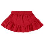 Conjunto Infantil Menina Blusa e Shorts tecido Laise Em Algodão Malwee Vermelho