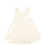 VESTIDO MANGA CURTA EM LAISE COLORITTÁ OFF WHITE