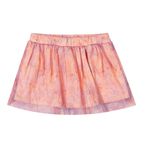 Conjunto Infantil Feminino Blusa e Short Saia com Tule Salmão