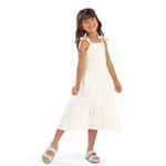 Vestido Longo Juvenil Menina Em Algodão -Elian