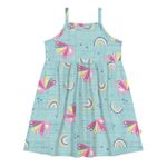 Vestido Cotton Pavão azul Elian