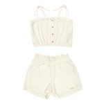 Conjunto Infantil Menina Textura Suave Colorittá Bege