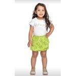 Conjunto Feminino Blusa e Saia Estampa Corações 231819 - Elian