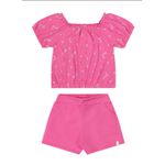 Conjunto Infantil Menina Tropicais Elian Rosa