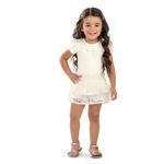 Conjunto Infantil Menina Flores Elian Bege