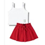 Conjunto Malwee kids Shorts Saia Vermelho