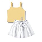 Conjunto Malwee Kids Shorts/Saia Amarelo