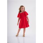 Vestido Menina Decote Quadrado Em Malha Texturizada Carinhoso