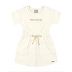 Colorittá - Vestido Infantil Menina Moletinho Colorittá Bege