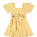 Vestido Amarelo Corações Malwee
