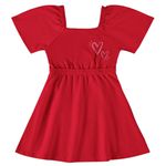 Vestido Vermelho Corações Malwee