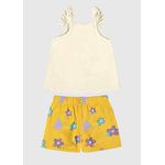 Conjunto Infantil Menina Estampa Flores Em Malha Malwee Kids