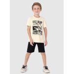Conjunto Infantil Menino Fist Bump Em Algodão Malwee Kids Azul