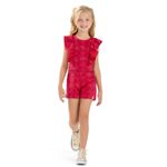 Conjunto Infantil Menina Borboletas Elian Vermelho
