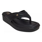 Tamanco Feminino Softli Com Salto Flatform E Tira Acolchoada Preto