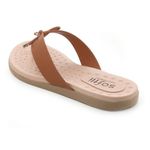 Chinelo Dedo Feminino Flexível Confortável Macio Leve Casual Softli Camel