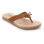 Chinelo Dedo Feminino Flexível Confortável Macio Leve Casual Softli Camel