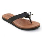 Chinelo Dedo Feminino Flexível Confortável Macio Leve Casual Softli Preto