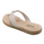 Chinelo Dedo Feminino Flexível Confortável Macio Leve Casual Softli Off white