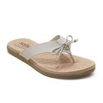 Chinelo Dedo Feminino Flexível Confortável Macio Leve Casual Softli Off white
