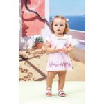 Conjunto bebê menina body cotton e salopete tricoline millinina