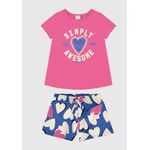 Conjunto Infantil Menina Simply Awesome Em Algodão Malwee Kids