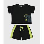 Conjunto Infantil Menina Blusa Estampa Lettering Em Algodão Malwee Kids