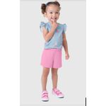 Conjunto Infantil Menina Blusa Estampada Em Algodão Malwee Kids