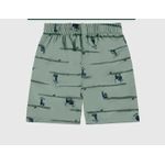 Conjunto Infantil Menino Bermuda Estampada Em Microfibra Malwee Kids
